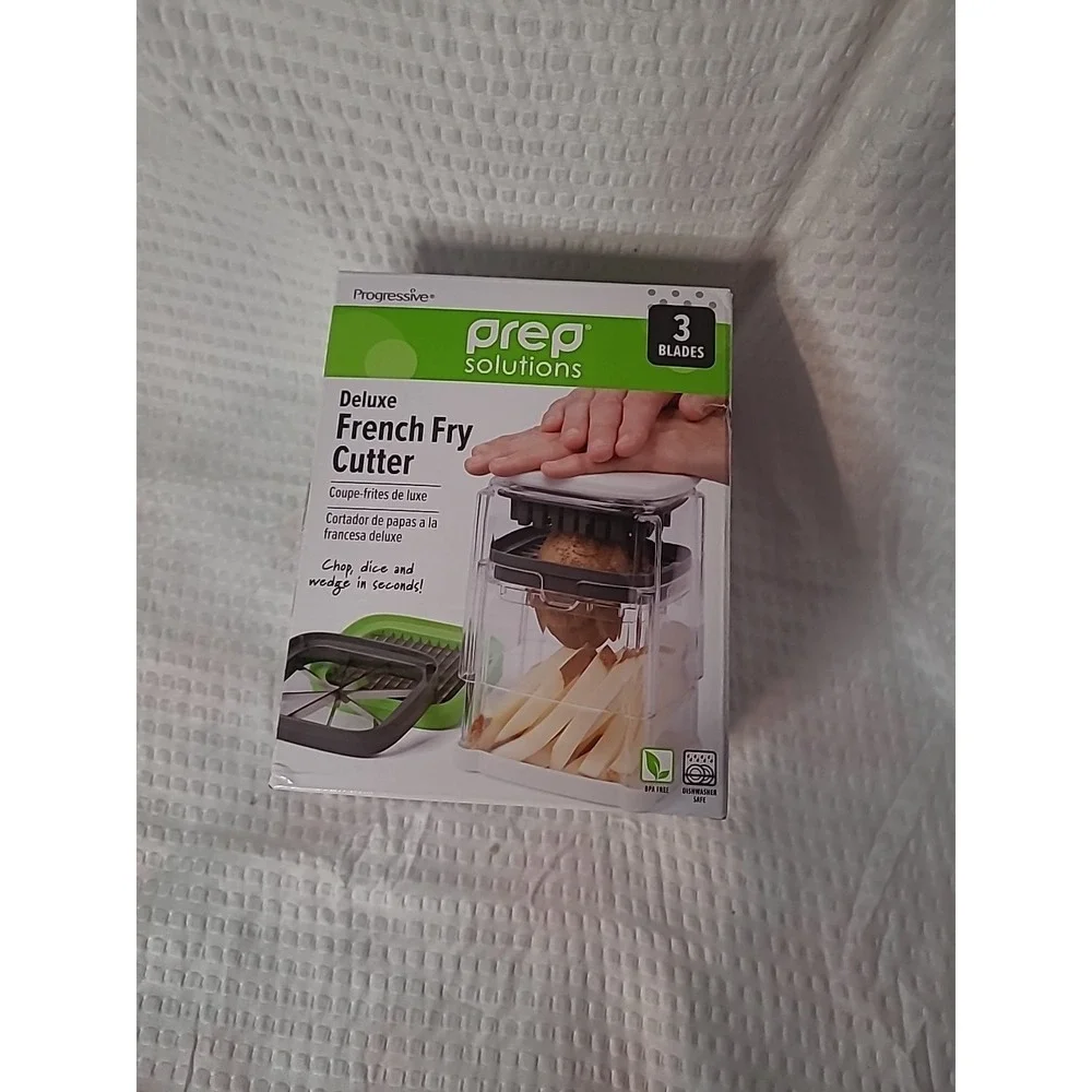 Prep Solutions 3-in-1‎ Deluxe French Fry Cutter 3 Blades Chop Dice & Wedge